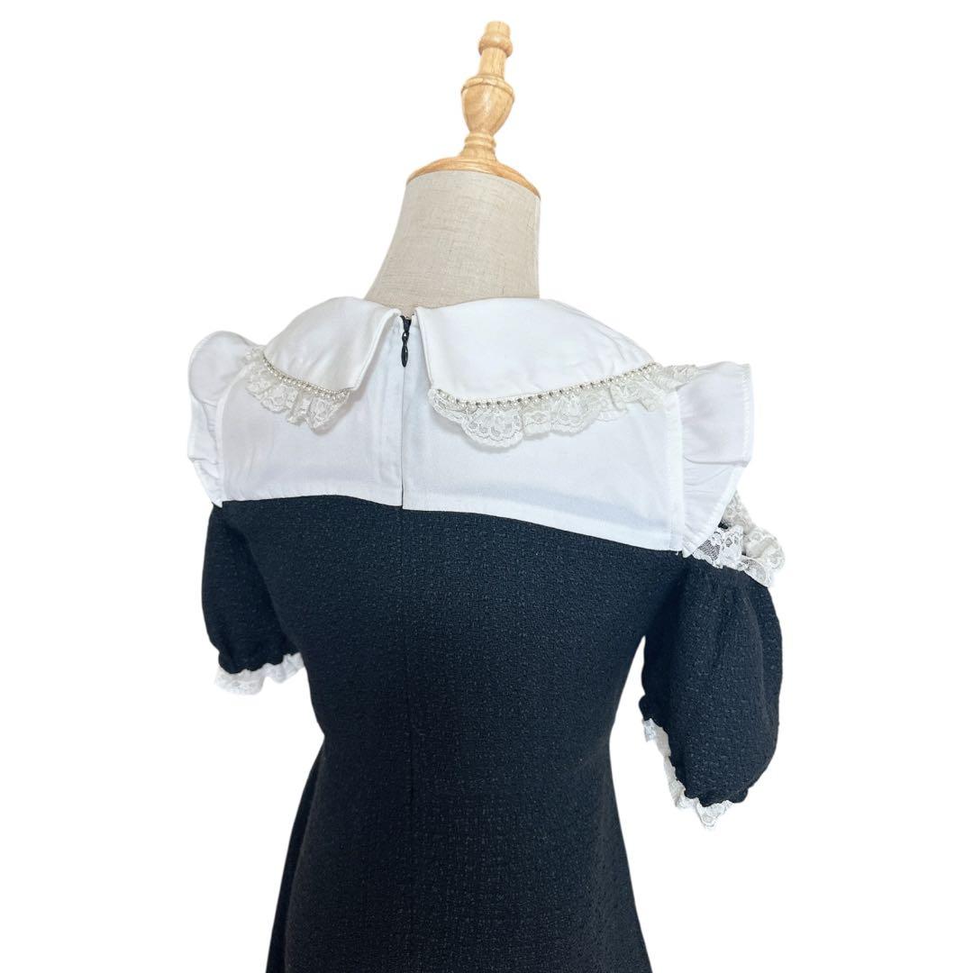 princess melody プリメロ ツイード フリル フレアワンピース