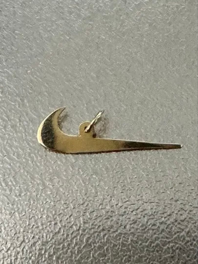 14K YELLOW GOLD SWOOSH PENDANT ナイキ　ネックレス