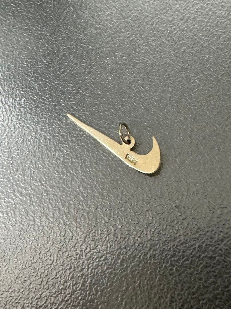 14K YELLOW GOLD SWOOSH PENDANT ナイキ　ネックレス