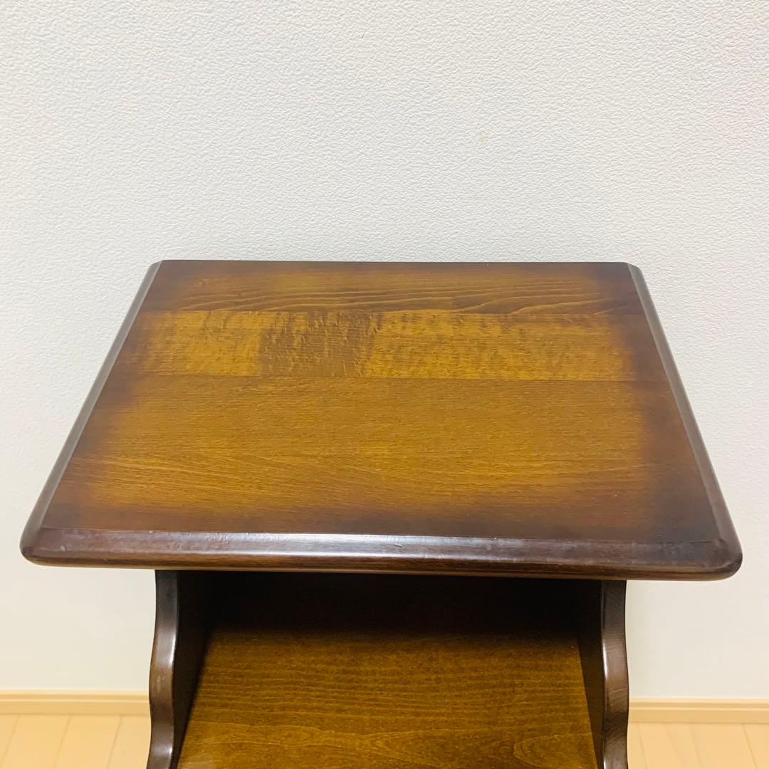 【美品】カリモク コロニアル 電話台 小引き出し4段　飾り台　花台　ヴィンテージ