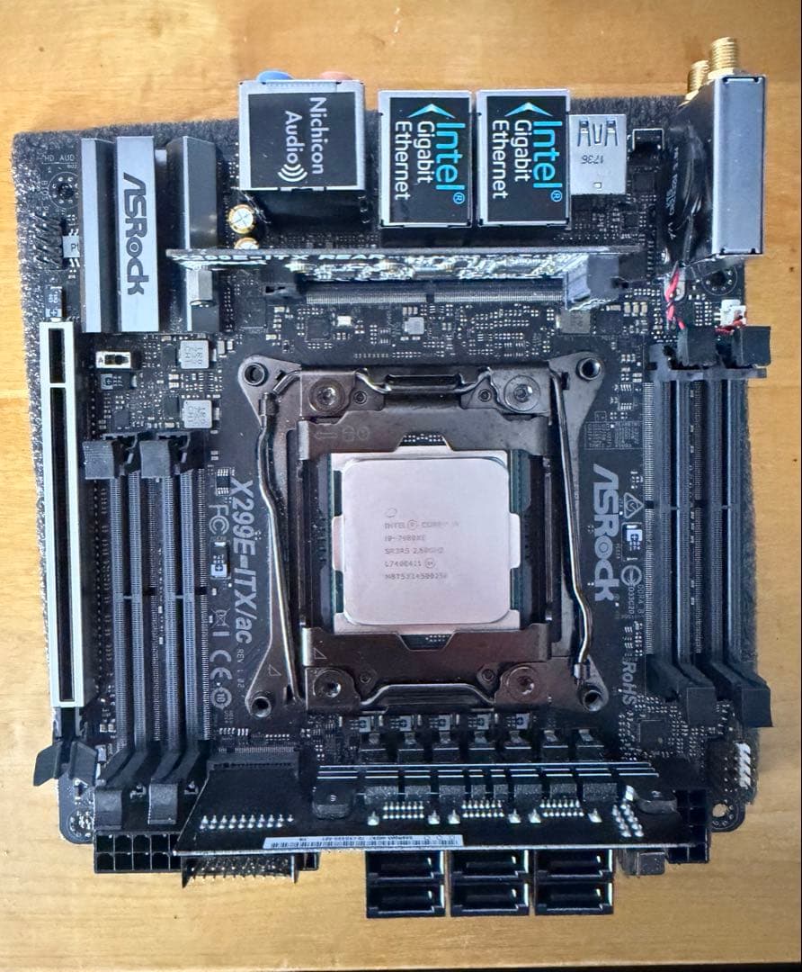 X299E-ITX/ac + Core i9 7980XE + 128GBメモリ