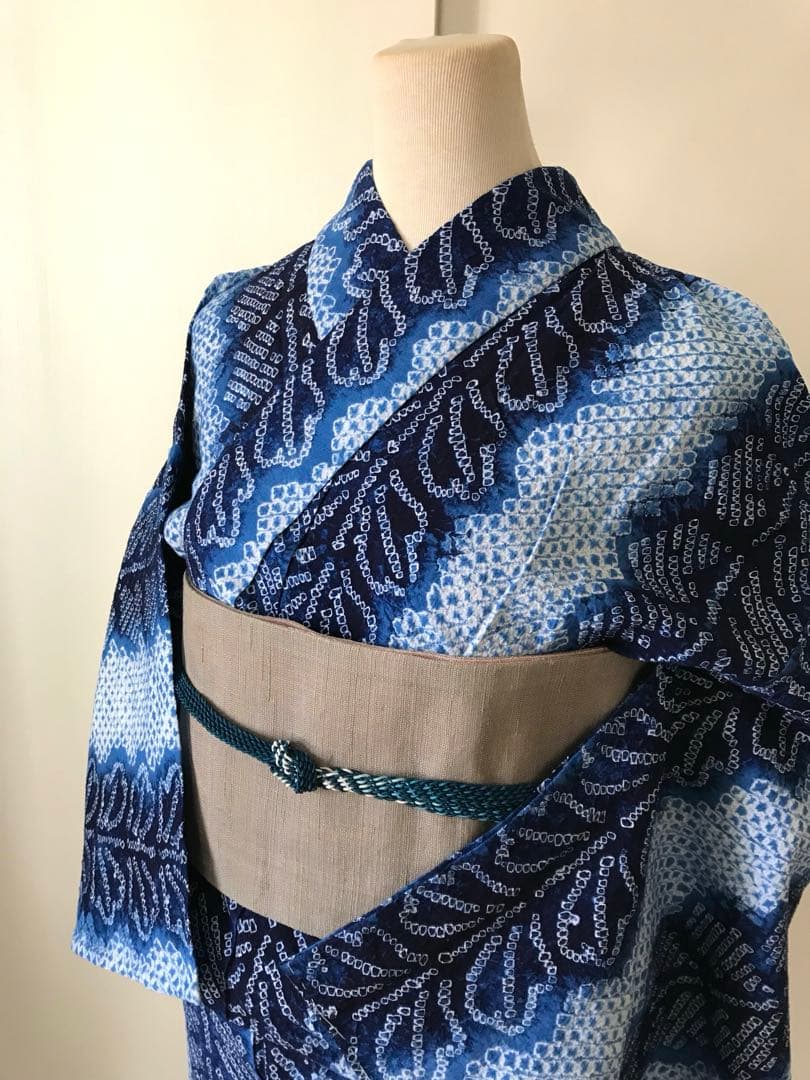 【有松絞り】レディース 浴衣　藤