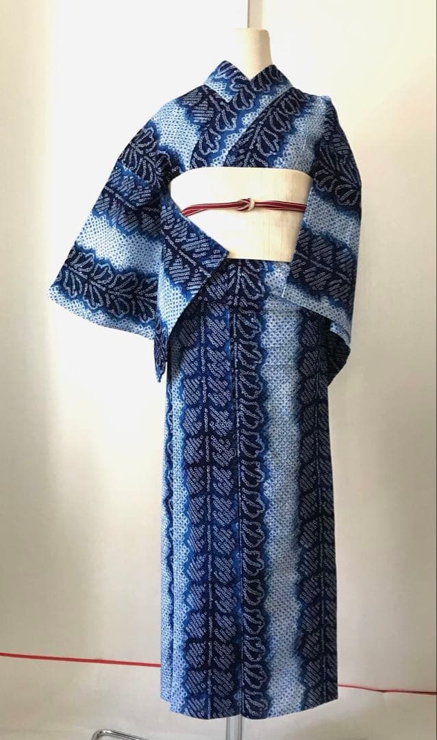 【有松絞り】レディース 浴衣　藤