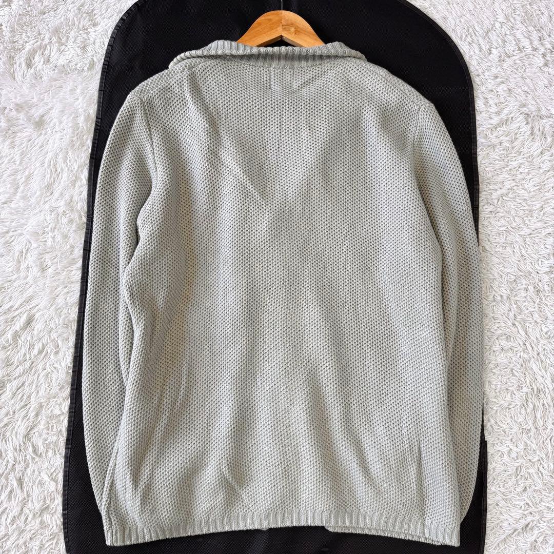 極美品　ジェイプレス　ニット　テーラードジャケット　グレー　LL カーディガン