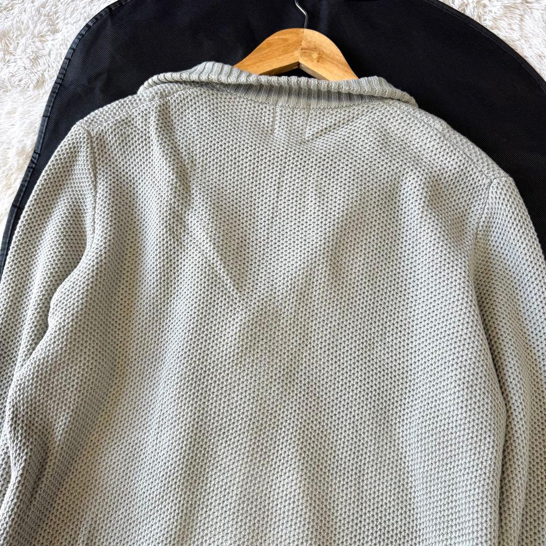 極美品　ジェイプレス　ニット　テーラードジャケット　グレー　LL カーディガン