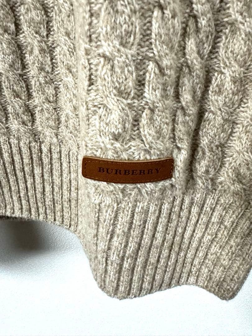 セール✨新品✨ブルネロクチネリバーバリーロンドン　ケーブルニット　M ベージュ