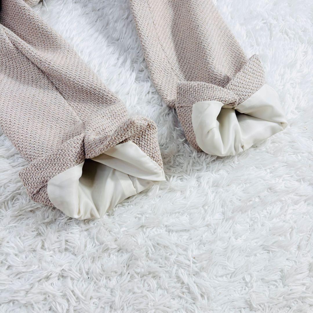 461 アーバンリサーチドアーズ ツイードVネックロングジャケット ノーカラー