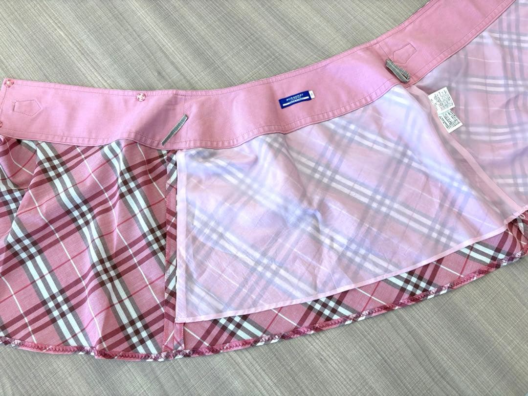 極美品✨バーバリーブルーレーベル 巻きスカート ピンク ノバチェック レア