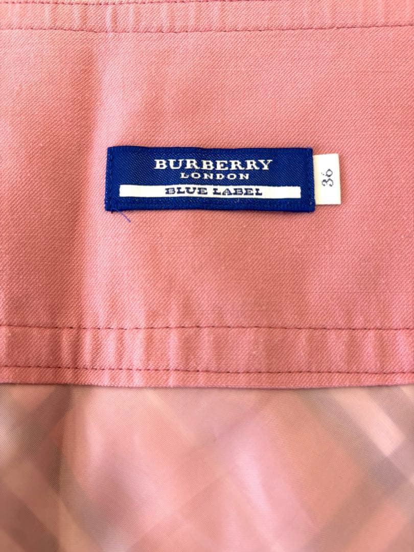 極美品✨バーバリーブルーレーベル 巻きスカート ピンク ノバチェック レア