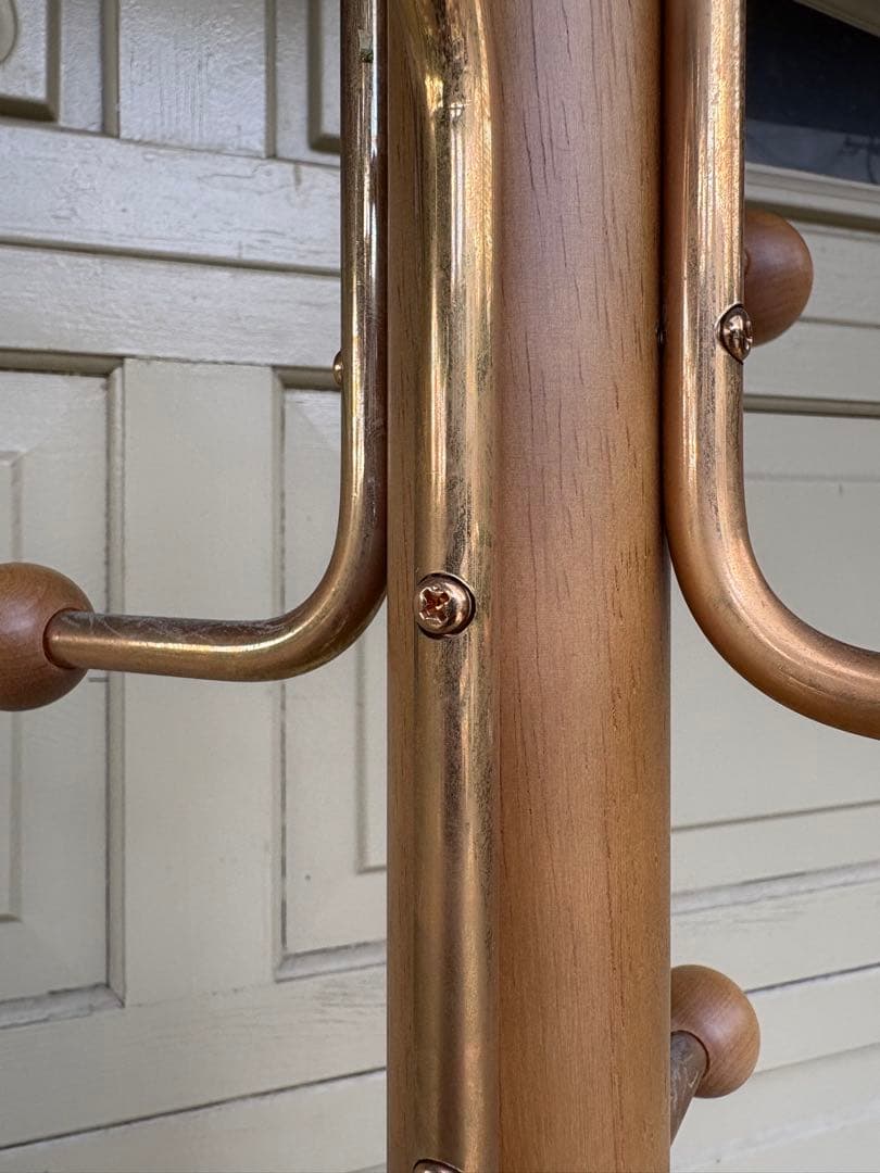 カリモク コートハンガー ポールハンガー アンティーク調 ハンガーラック