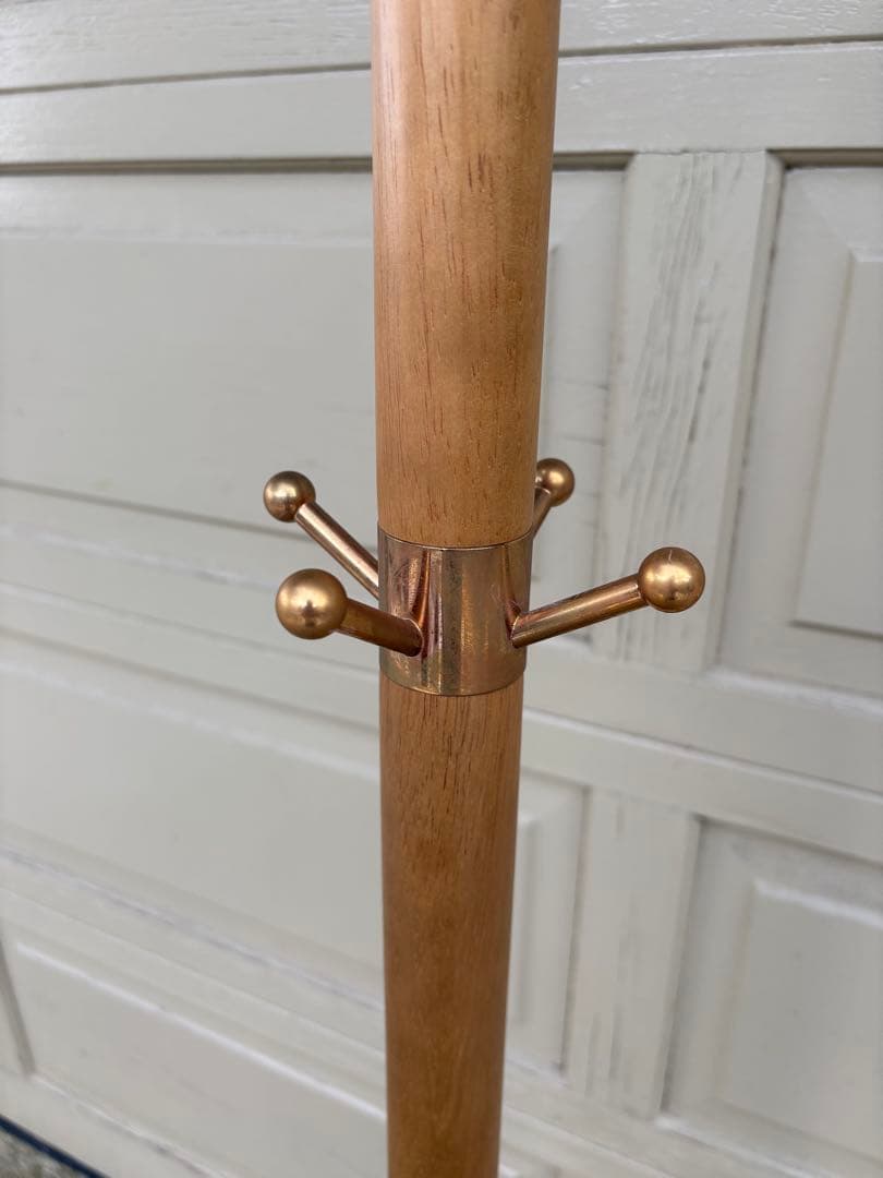 カリモク コートハンガー ポールハンガー アンティーク調 ハンガーラック