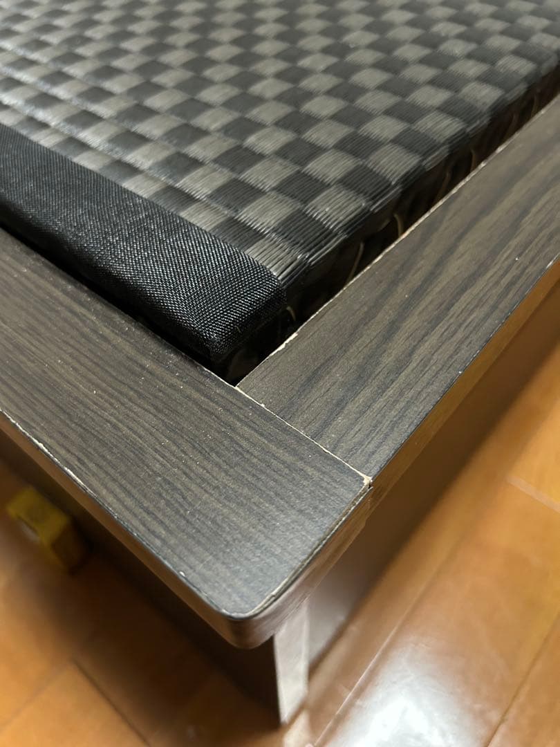 畳ベッド　ダブルサイズ　小上がり　引出収納付き　ブラック