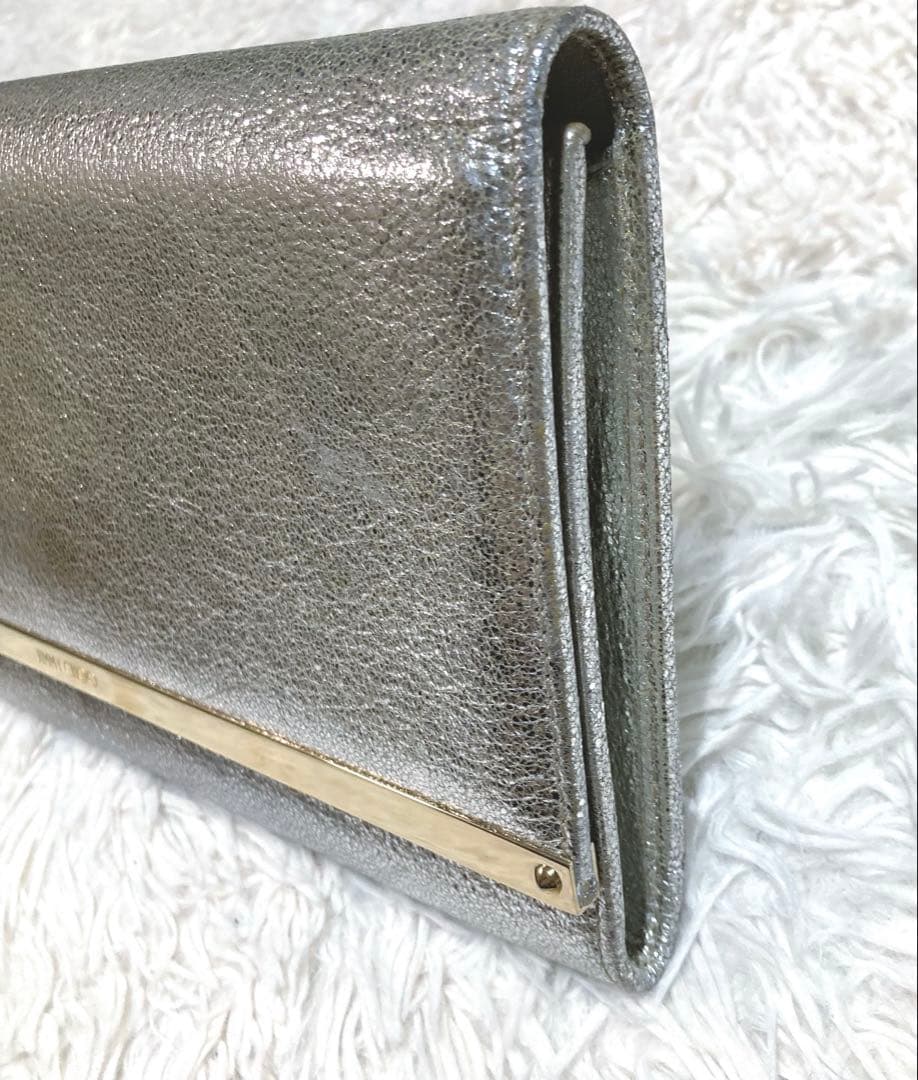 ジミーチュウ JIMMY CHOO MAIA クラッチバッグ シルバー