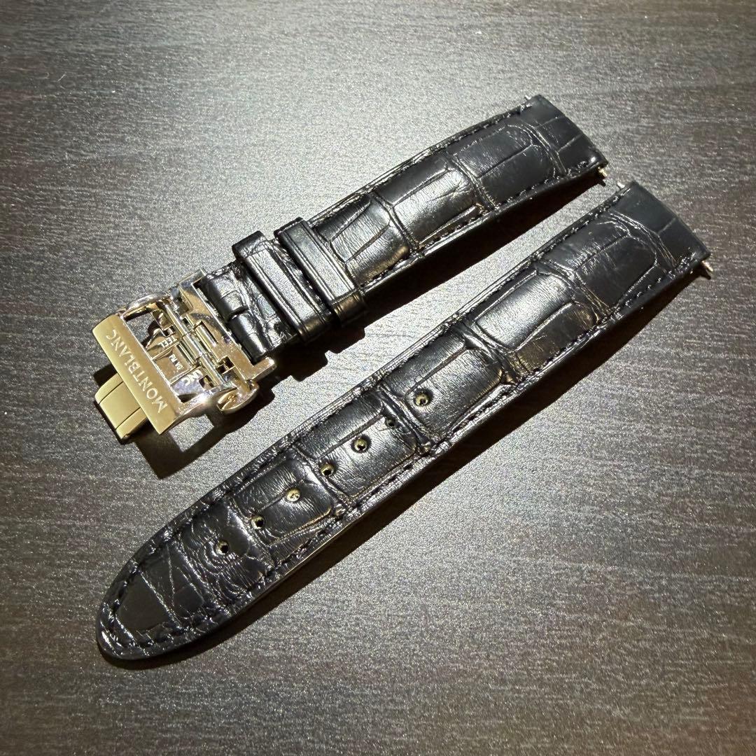 モンブラン MONTBLANC ブラックレザーベルト Dバックル付き