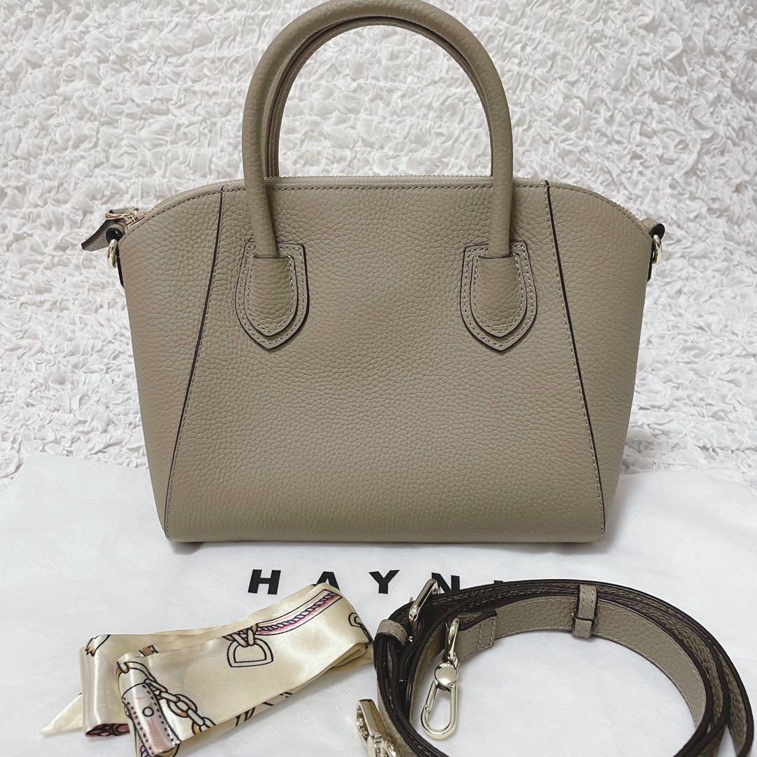 極美品✨HAYNI シエナ M 第二世代 グレージュ ショルダーバッグ 牛革