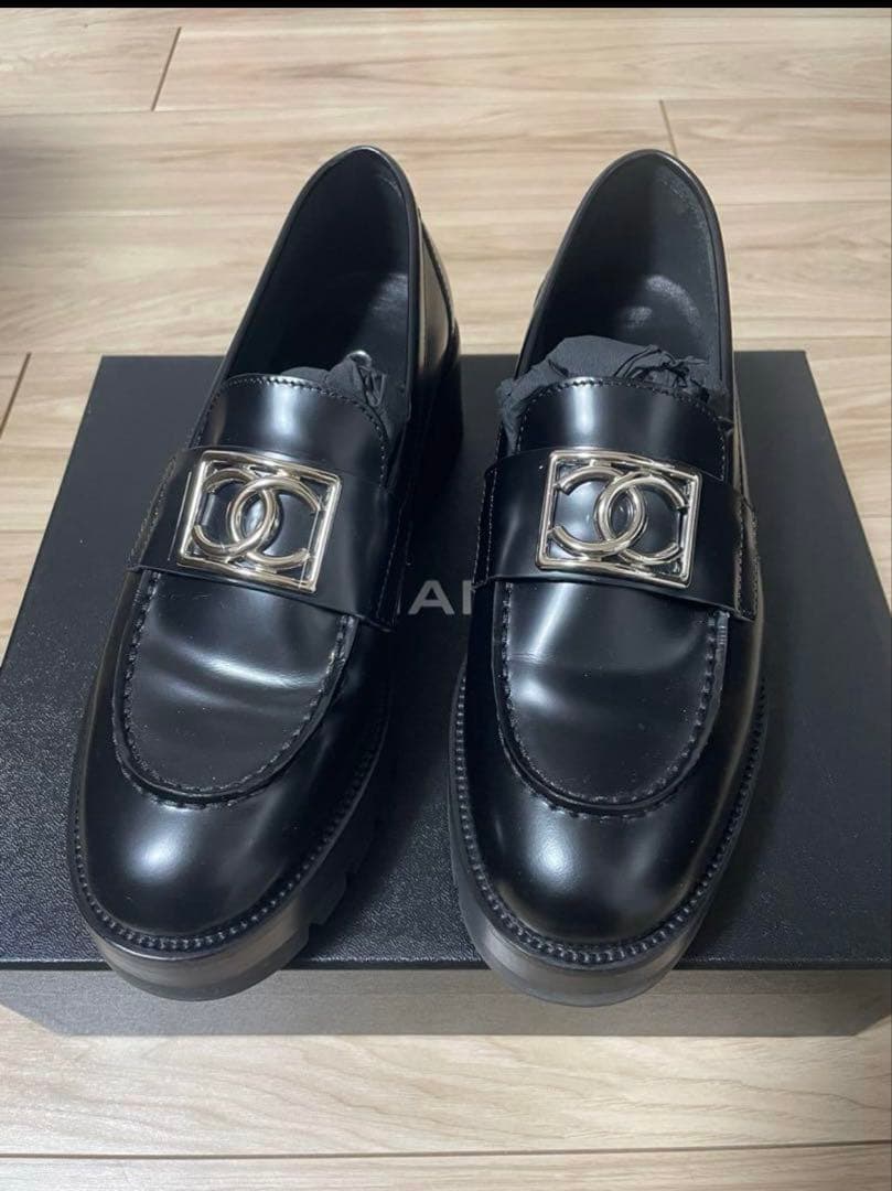CHANEL ブラック ローファー 36.5