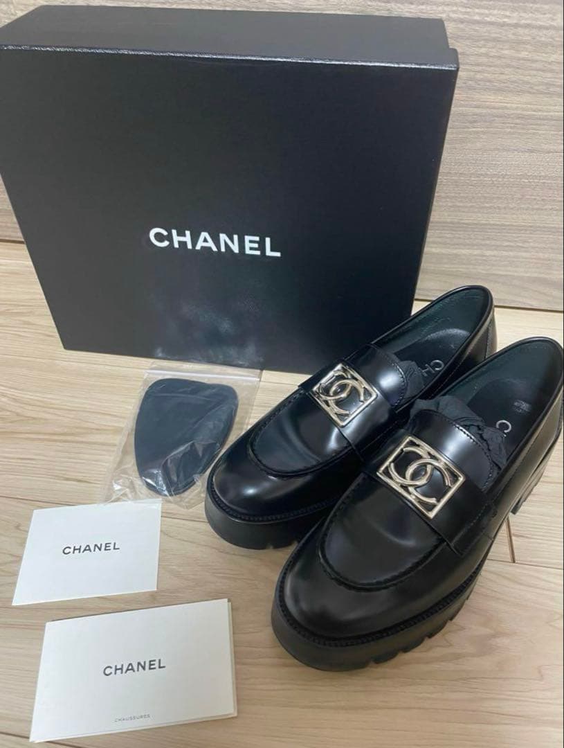 CHANEL ブラック ローファー 36.5
