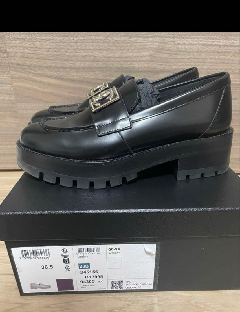 CHANEL ブラック ローファー 36.5