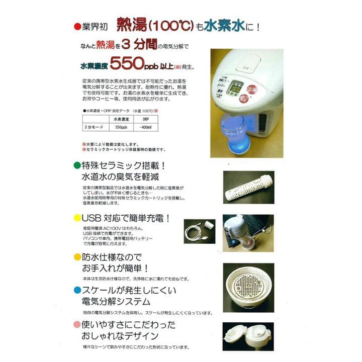 水素水生成器 Gyms Silky ジームス シルキー 江田水素杯