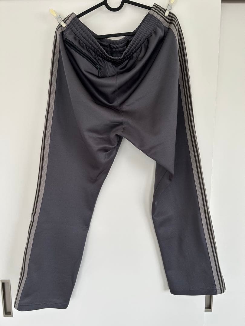 グレー ストライプ スラックス