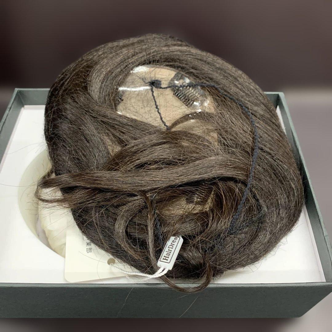 HairDre ヘアドレ L② 人毛100%ウィッグ ダークブラウン黒茶