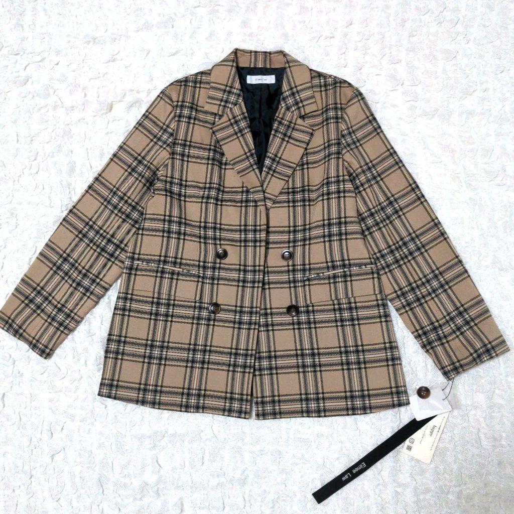 未使用✨️【Eimee Lau】バックプリーツテーラードジャケット ベージュ系