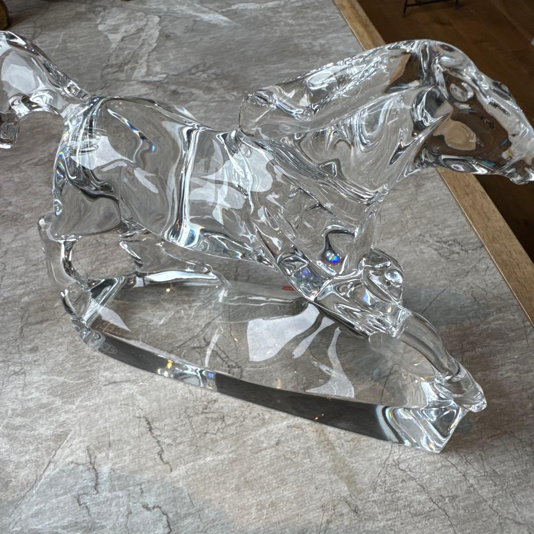 Baccarat クリスタル馬の彫刻