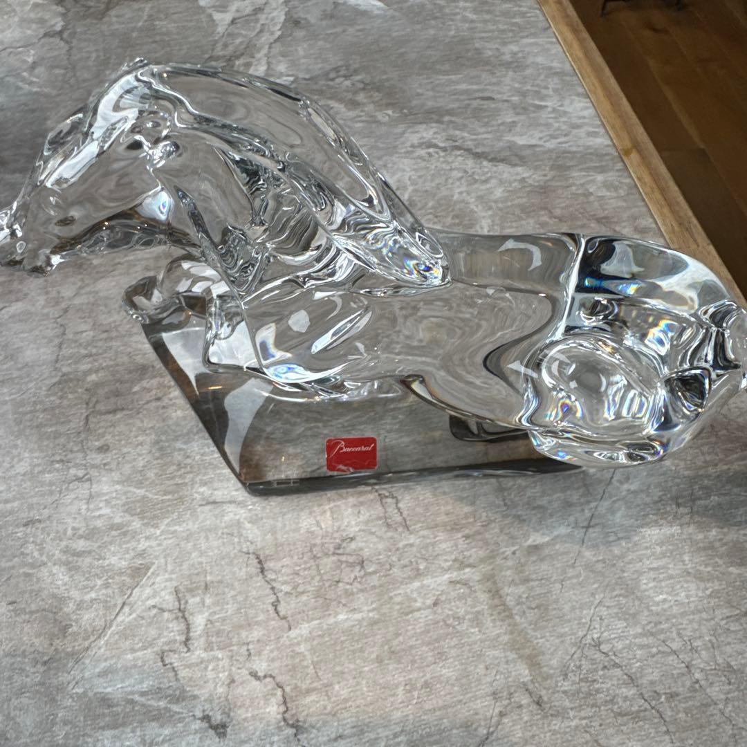 Baccarat クリスタル馬の彫刻