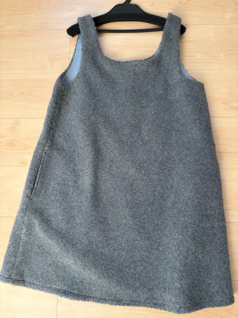 pois ポワ　square poodle onepiece グレー　新品タグ付