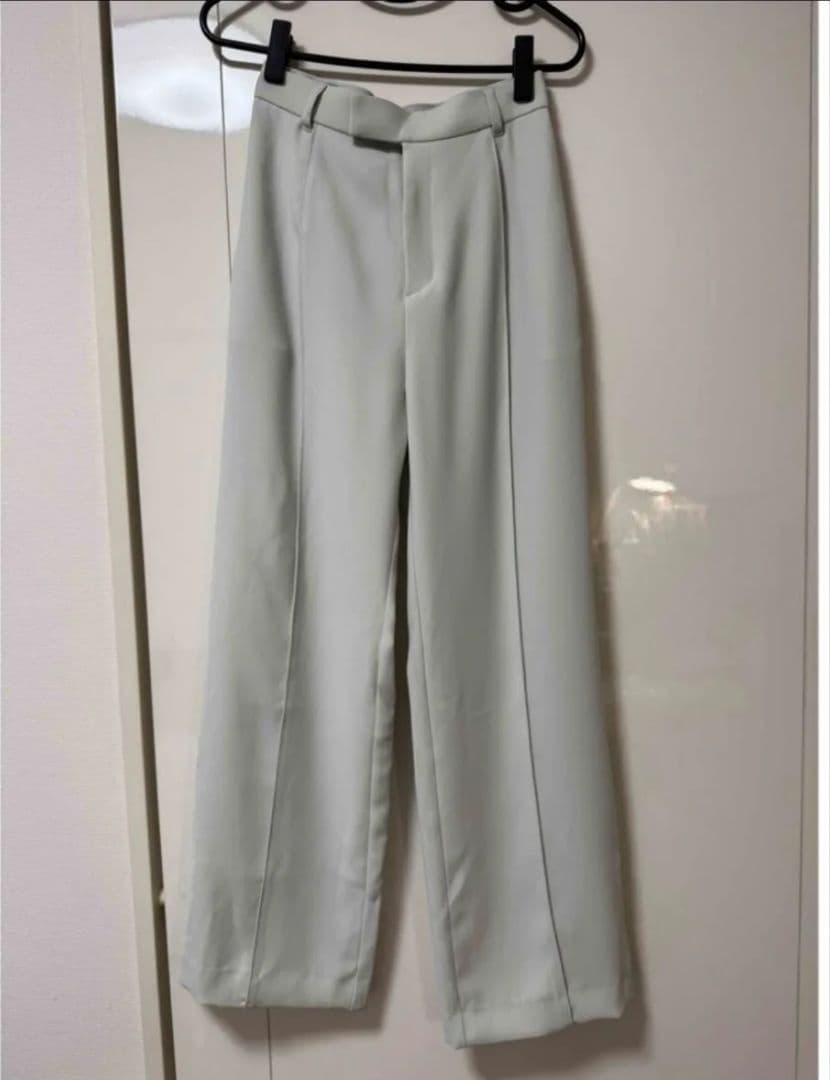 新品 2025SS anuans アニュアンス ダブルサテンストレートパンツ