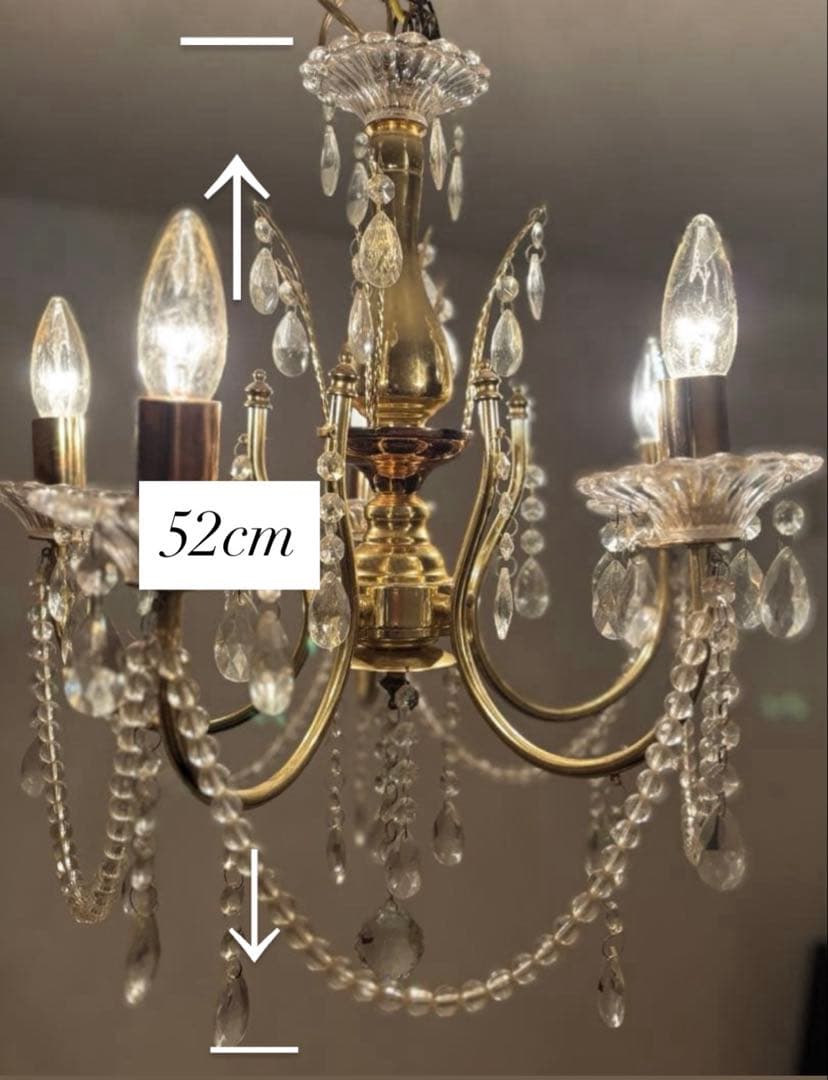 ゴージャス　シャンデリア　5灯　替え電球1個付き