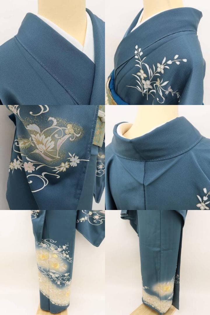 美品 金駒刺繍 正絹 着物 トールサイズ“最上の美を花開く女王！”訪問着 D-5