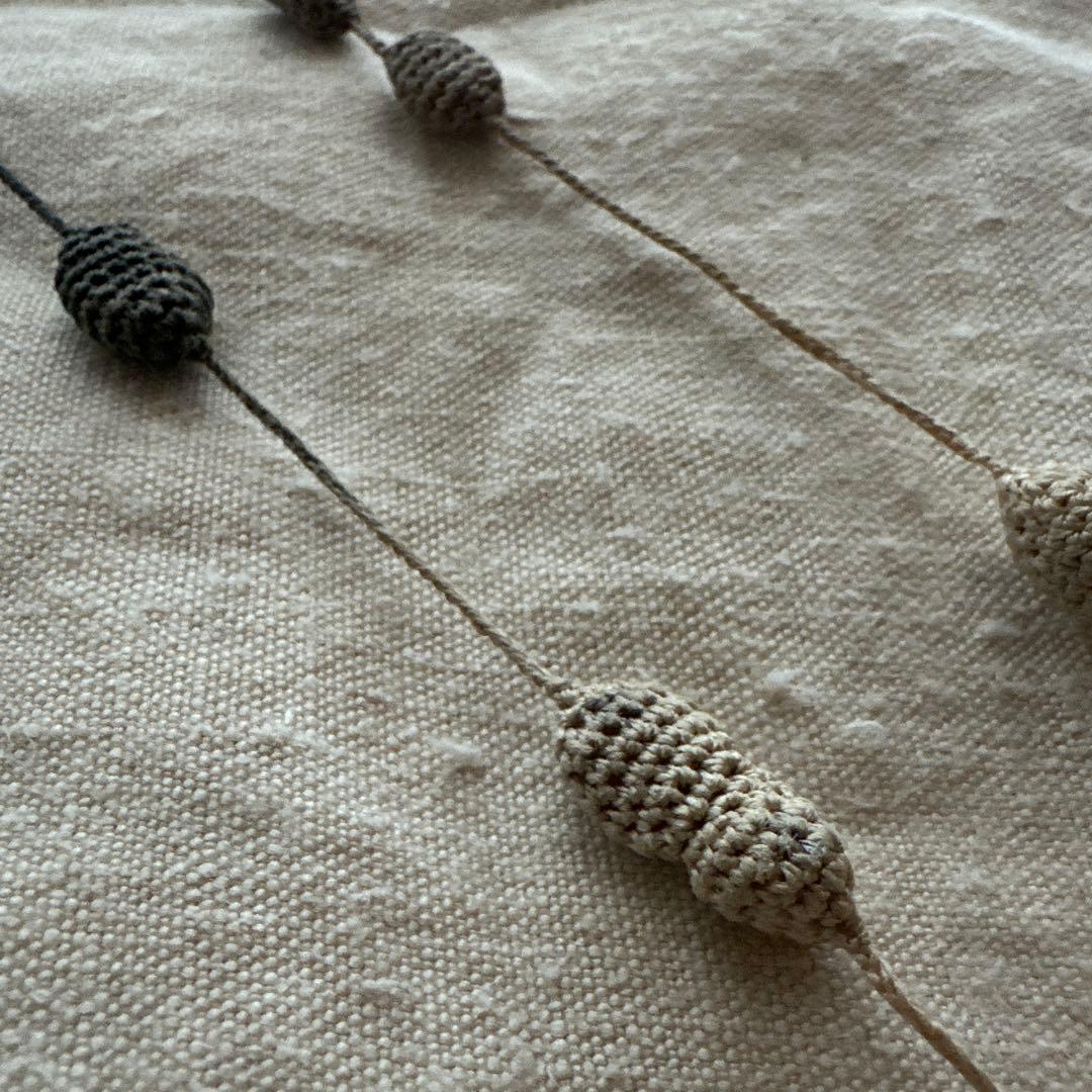 ヨーガンレールのピーナッツ型ネックレス 2色グラデーション BOX付