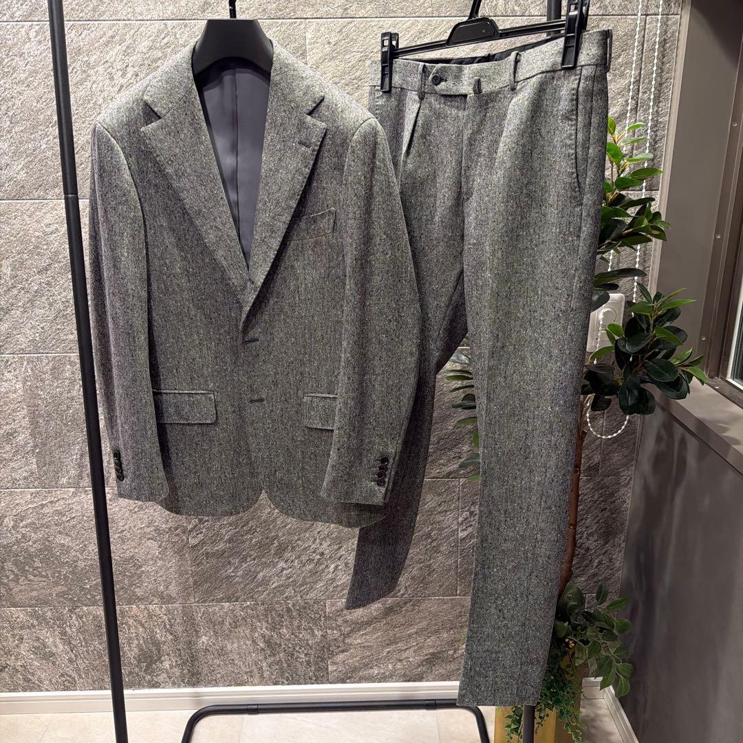 ナノユニバース別注　リングジャケット　シングル　セットアップ　秋冬　44 グレー