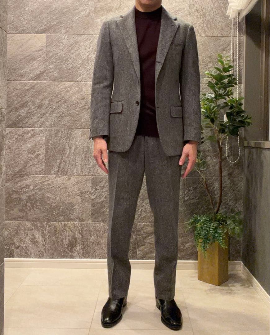 ナノユニバース別注　リングジャケット　シングル　セットアップ　秋冬　44 グレー