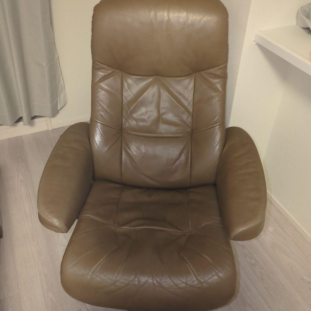 Fjords ブラウン 1人掛けソファ オットマン別売り