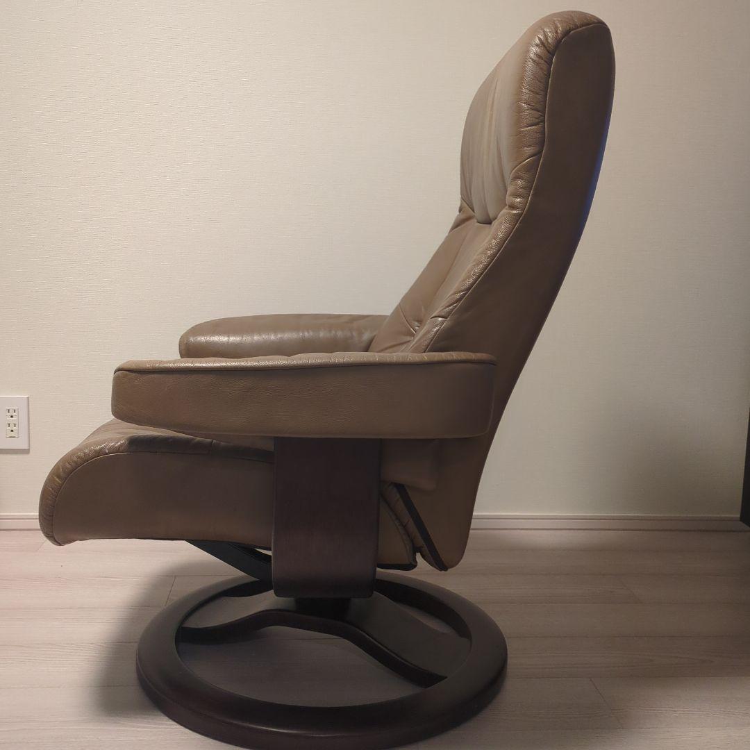 Fjords ブラウン 1人掛けソファ オットマン別売り