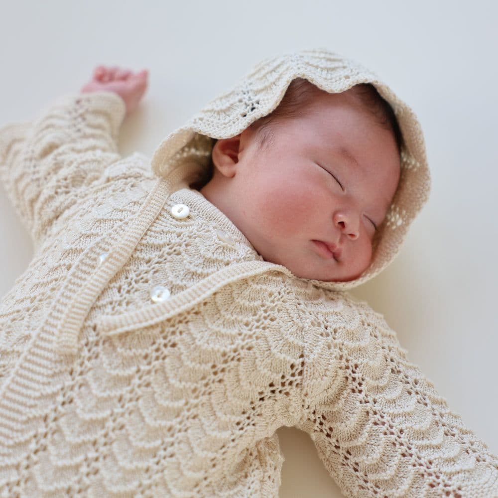 コフク cofuku ベビードレス 帽子 靴下付き