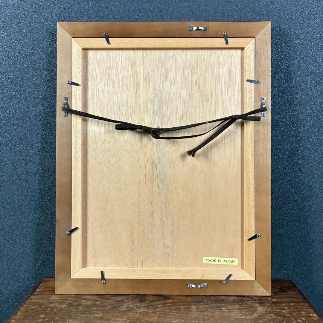 【ふーさん】斎藤清「ダックスフント」木版画 直筆サイン・印章有 額縁入り