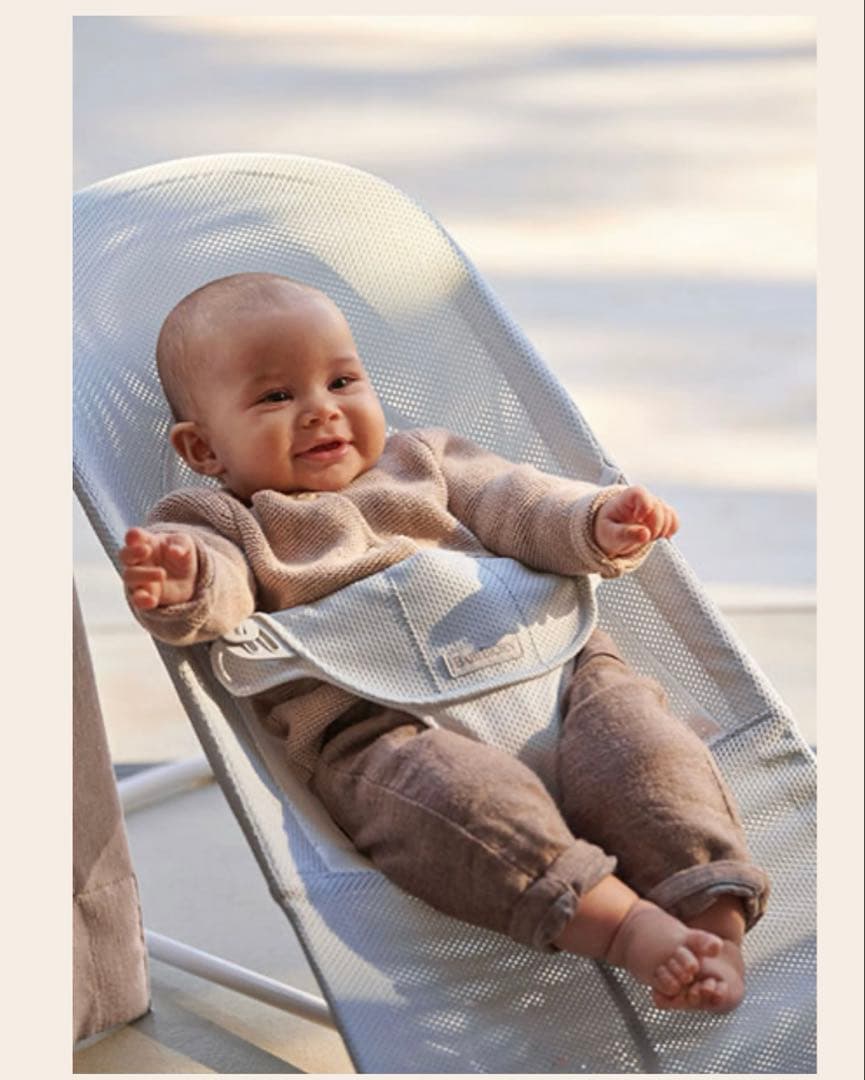 ベビービョルン バウンサー バランスソフト Air シルバーホワイト メッシュ