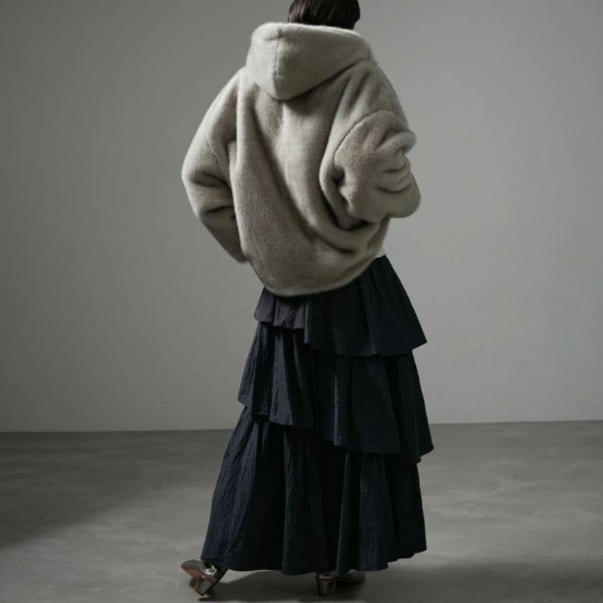 SALON adam et rope'【FREE】グラデーションファーブルゾン