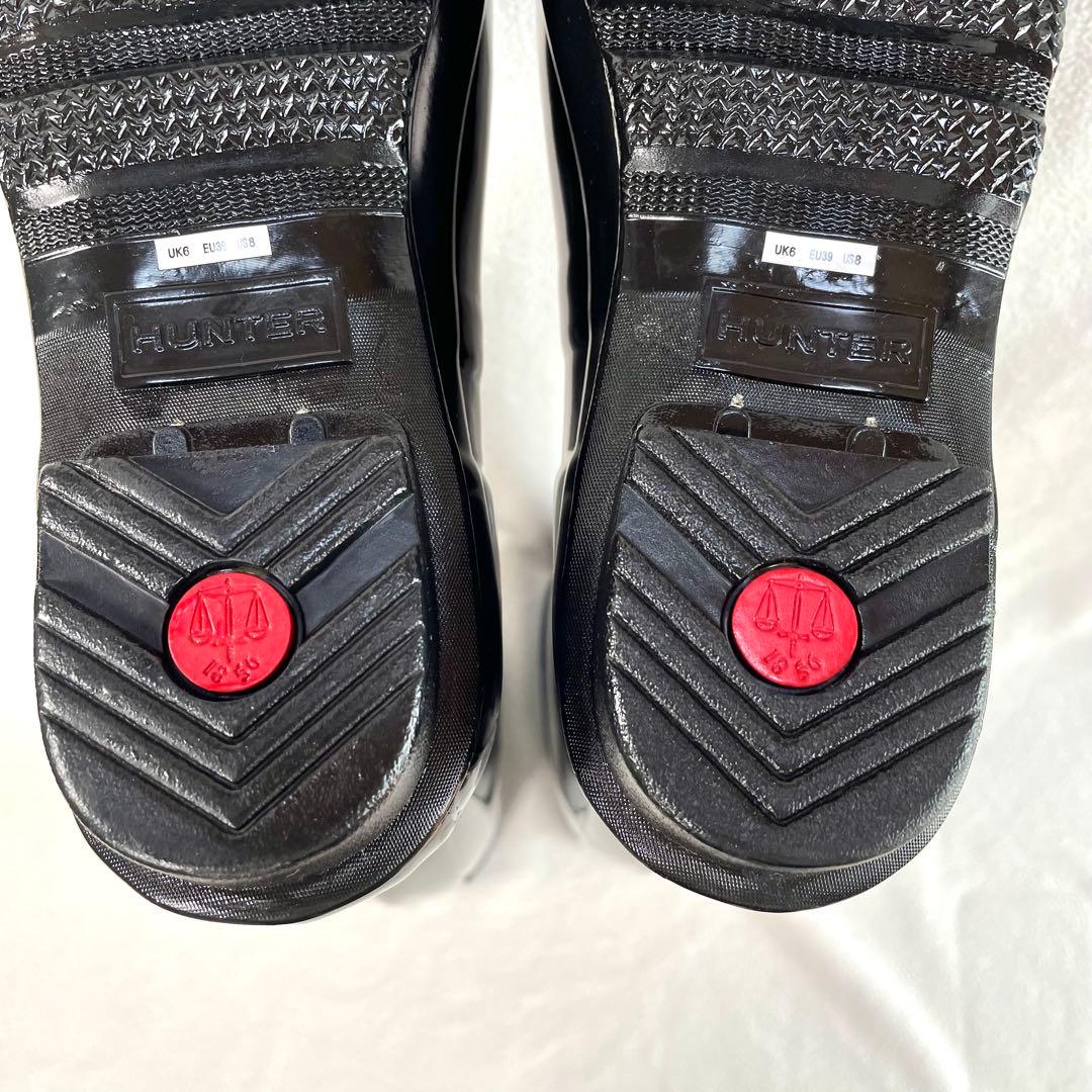 極美品✨ハンター グロス トールブーツ グラデーション ロング 艶あり 長靴