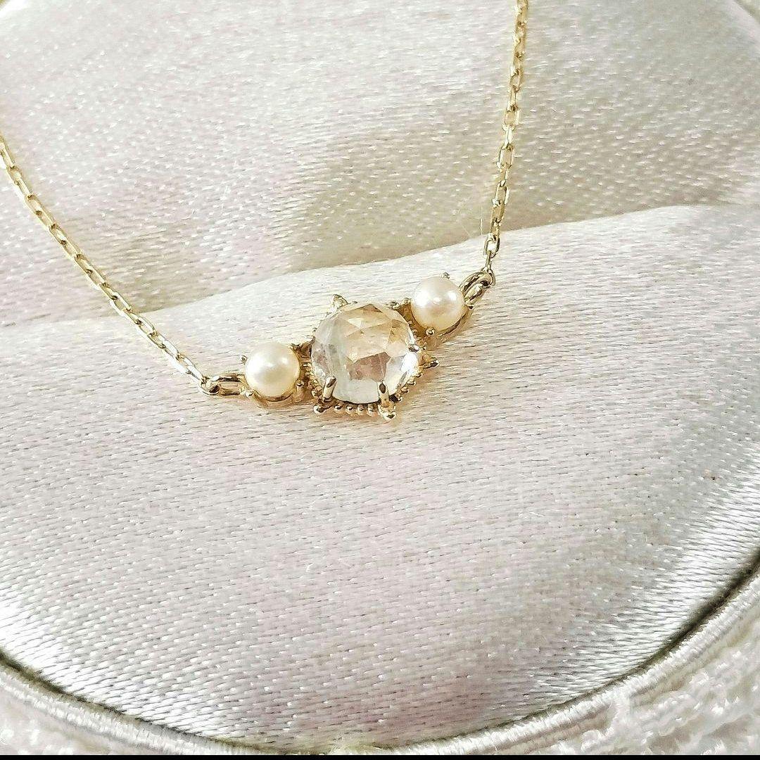 ミ*♪様 ノワールドプーペ K10 ネックレス ロイヤルブルームーンストーン パ