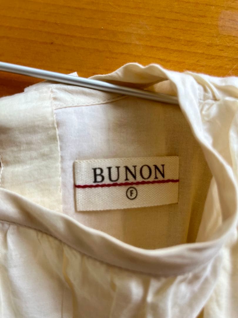 【美品】BUNON シルク混長袖コットンブラウス