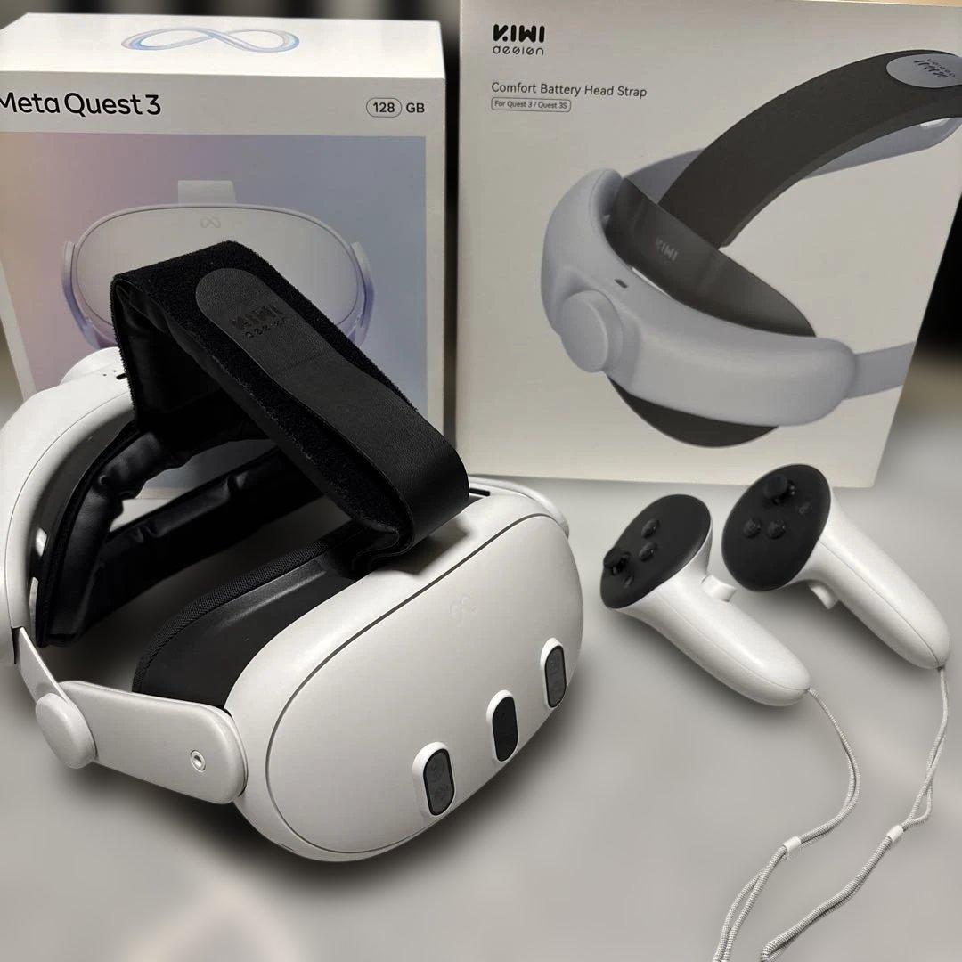 Quest 3 128GB バッテリーヘッドストラップ付き
