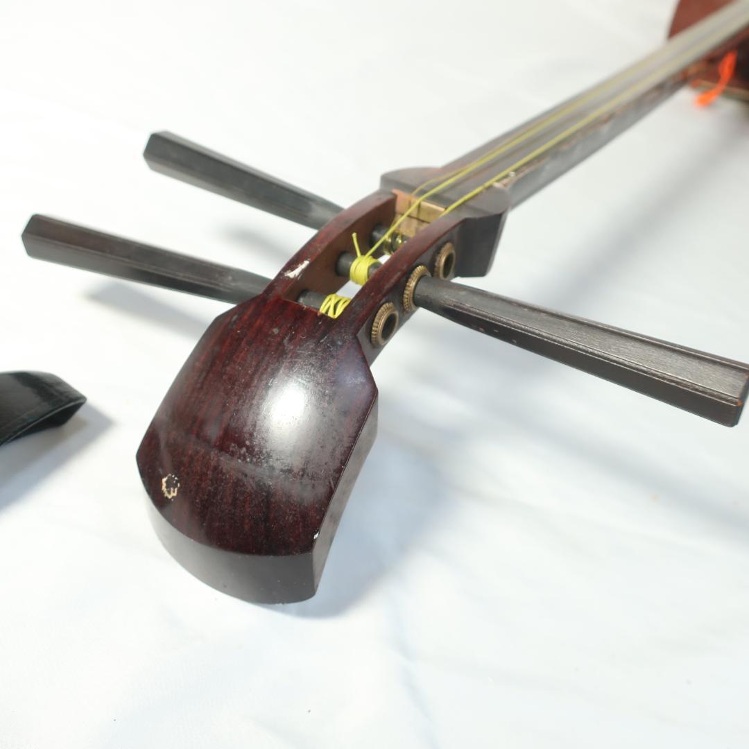 三味線 細棹 ハードケース 撥 付属 長唄 和楽器 E03