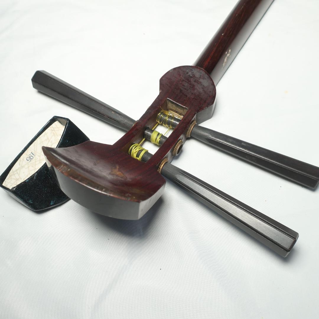 三味線 細棹 ハードケース 撥 付属 長唄 和楽器 E03