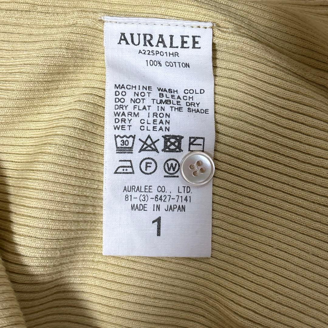 トップス AURALEE GIZA HIGH GAUGE RIB KNIT POLO 1