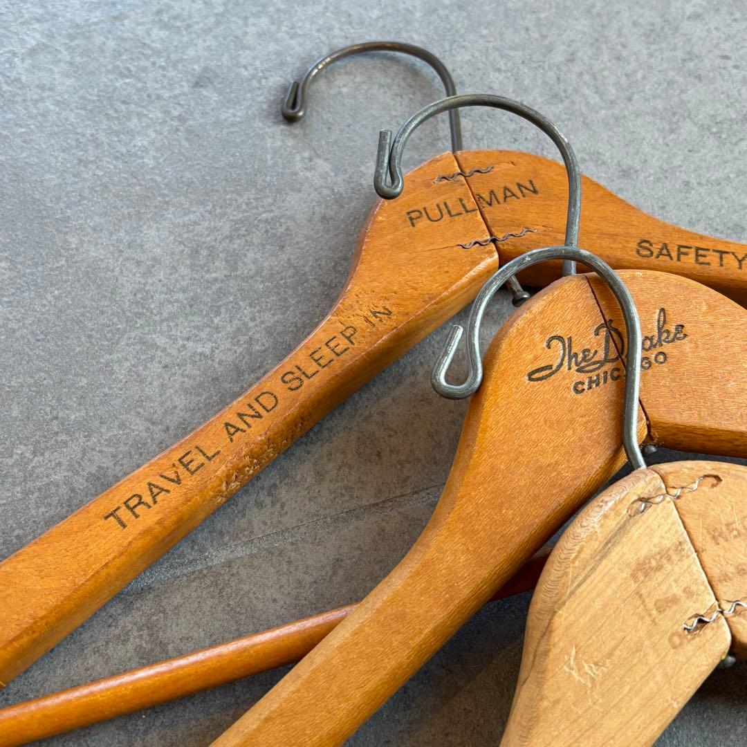 ビンテージ ウッド ハンガー 木製 アメリカ アンティーク　古着屋