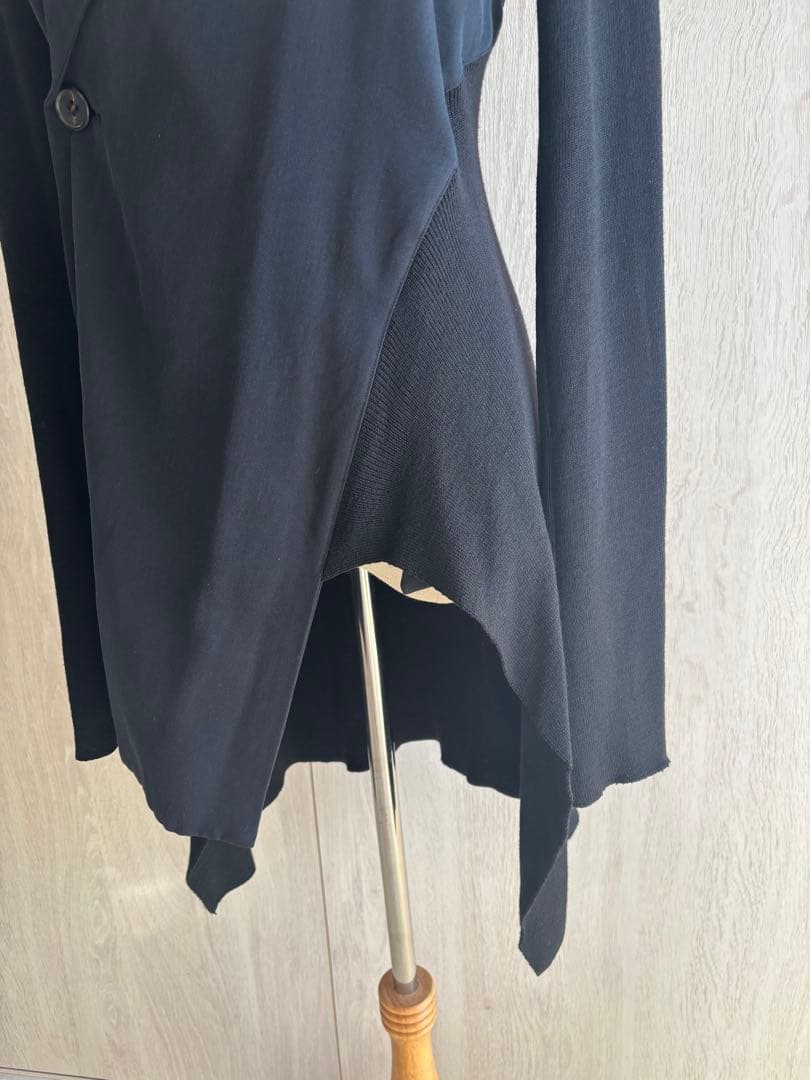 ヨージヤマモトブラックラップテーラードジャケット